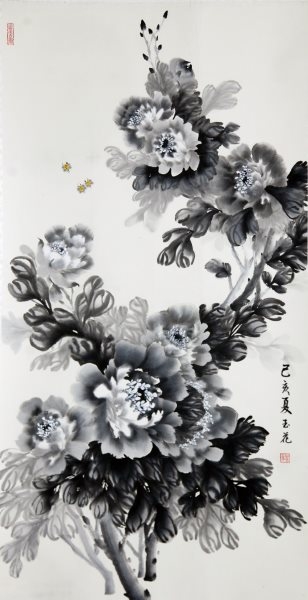 贝玉花 国画《墨牡丹》（佳作奖）.jpg