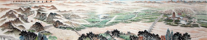 李占荣 国画《壮美青铜峡》（优秀奖）.jpg
