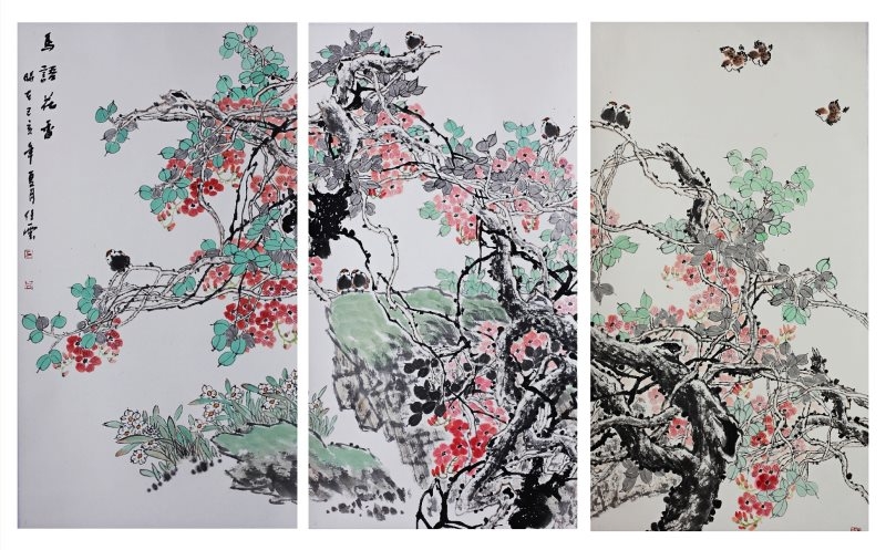 任云 国画《鸟语花香》（优秀奖）.jpg