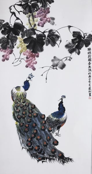 代红 国画《锦绣玲珑春无限》（入展).jpg