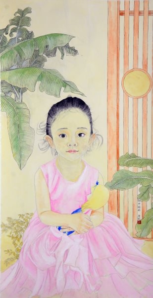 魏庆龄 国画《镜中的你》(佳作奖）.jpg