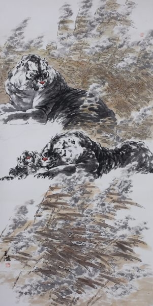 王波 国画《风月双清》（入展）.jpg